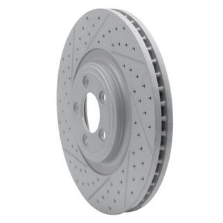 R1 06-21 Jaguar XK Front Left Drilled & Slotted Geo-Carbon Rotor