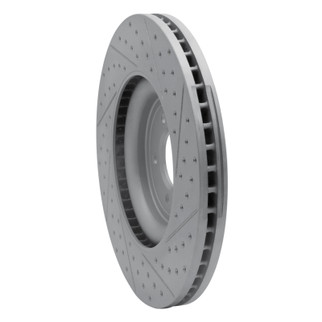 R1 06-21 Jaguar XK Front Left Drilled & Slotted Geo-Carbon Rotor