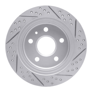 R1 11-16 Buick Lacrosse Rear Left Drilled & Slotted Geo-Carbon Rotor