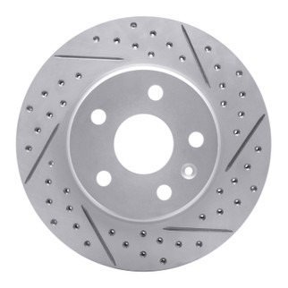 R1 11-16 Buick Regal Front Right Drilled & Slotted Geo-Carbon Rotor