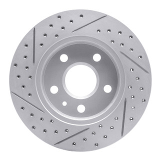 R1 11-16 Buick Regal Front Right Drilled & Slotted Geo-Carbon Rotor