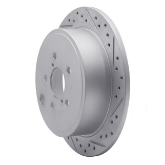 R1 08-15 Subaru Outback Rear Right Drilled & Slotted Geo-Carbon Rotor