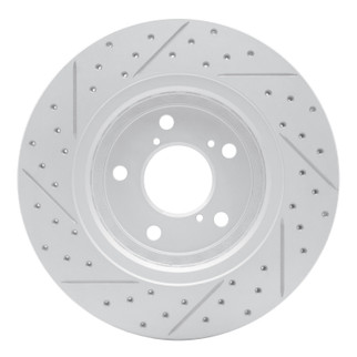 R1 15-26 Acura Mdx Front Right Drilled & Slotted Geo-Carbon Rotor