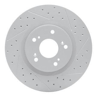 R1 12-16 Honda Cr-V Front Right Drilled & Slotted Geo-Carbon Rotor