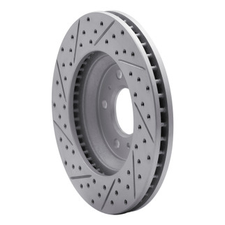R1 06-16 Buick Lucerne Front Right Drilled & Slotted Geo-Carbon Rotor