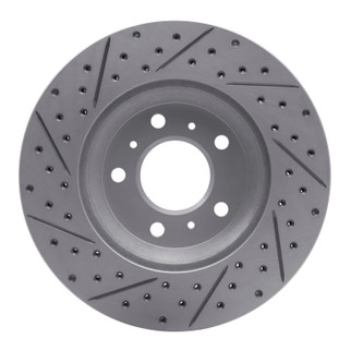 R1 06-16 Buick Lucerne Front Right Drilled & Slotted Geo-Carbon Rotor