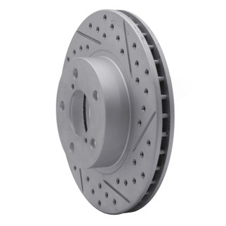R1 90-01 Subaru Impreza Front Right Drilled & Slotted Geo-Carbon Rotor