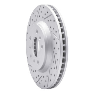 R1 06-16 Buick Lucerne Front Left Drilled & Slotted Geo-Carbon Rotor