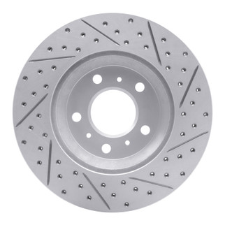 R1 06-16 Buick Lucerne Front Left Drilled & Slotted Geo-Carbon Rotor