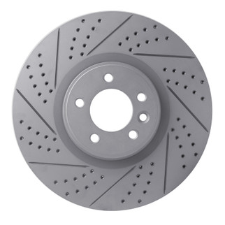 R1 10-17 Land Rover Range Rover Front Right Drilled & Slotted Geo-Carbon Rotor