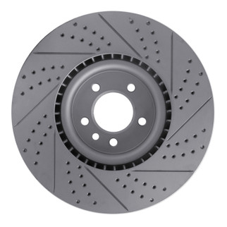 R1 10-17 Land Rover Range Rover Front Right Drilled & Slotted Geo-Carbon Rotor