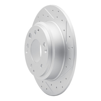 R1 91-99 Acura Legend Rear Right Drilled & Slotted Geo-Carbon Rotor