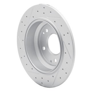 R1 91-99 Acura Legend Rear Right Drilled & Slotted Geo-Carbon Rotor