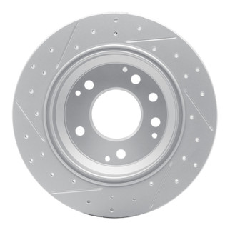 R1 91-99 Acura Legend Rear Right Drilled & Slotted Geo-Carbon Rotor