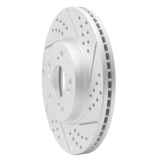 R1 13-26 Honda Hr-V Front Right Drilled & Slotted Geo-Carbon Rotor
