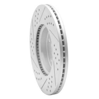 R1 13-26 Honda Hr-V Front Right Drilled & Slotted Geo-Carbon Rotor
