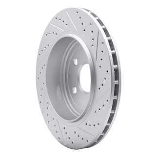 R1 12-25 Dodge Durango Rear Left Drilled & Slotted Geo-Carbon Rotor