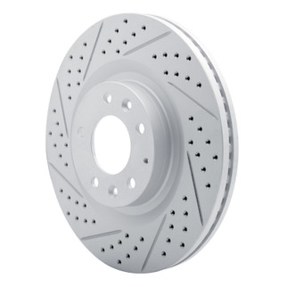 R1 07-15 Mazda Cx-9 Front Left Drilled & Slotted Geo-Carbon Rotor