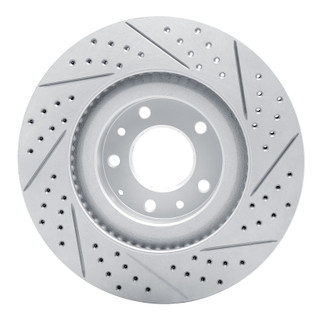 R1 07-15 Mazda Cx-9 Front Left Drilled & Slotted Geo-Carbon Rotor