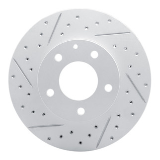 R1 95-06 Mazda MPV Front Left Drilled & Slotted Geo-Carbon Rotor