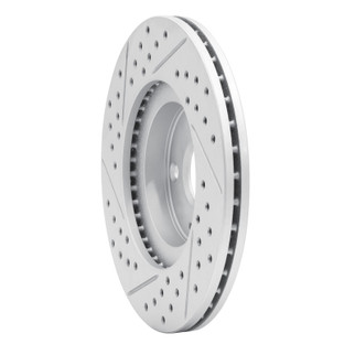 R1 01-05 Mazda Miata Front Right Drilled & Slotted Geo-Carbon Rotor