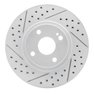 R1 01-05 Mazda Miata Front Left Drilled & Slotted Geo-Carbon Rotor