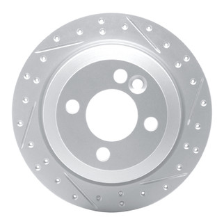 R1 02-15 Mini Cooper (Excl Clubman Rear Right Drilled & Slotted Geo-Carbon Rotor