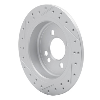 R1 02-15 Mini Cooper (Excl Clubman Rear Right Drilled & Slotted Geo-Carbon Rotor
