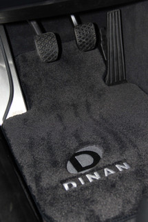 Dinan 12-18 BMW 320i F30 Signature Floor Mats Black w/ Silver Logo - Set of 4