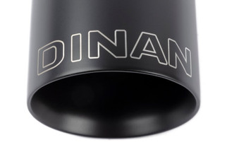 Dinan Double-Walled 4in Clamp-On Exhaust Tip - Black - 4in Outlet / 3.25in Inlet