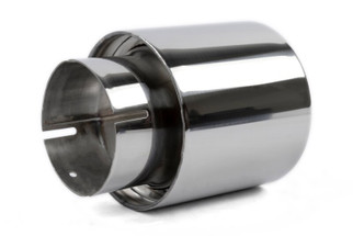 Dinan Double-Walled 4in Clamp-On Exhaust Tip - Polished - 4in Outlet / 2.75in Inlet
