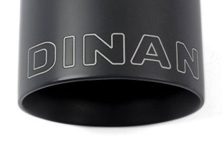 Dinan Double-Walled 4in Clamp-On Exhaust Tip - Black - 4in Outlet / 3in Inlet