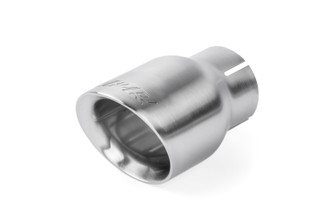 APR Double-Walled 3.5in Slash-Cut Tips - Brushed Silver - Set of 2
