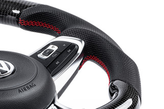 APR 15-19 Volkswagen Golf R Steering Wheel - Red Stitching (For use w/o Paddles)