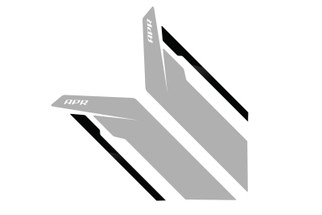 APR Sideburn Sticker - Silver/Black