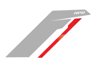 APR Sideburn Sticker - Silver/Red