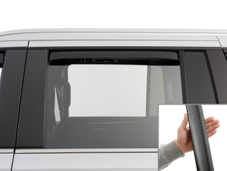 WeatherTech 21-26 Cadillac Escalade-ESV Rear Rear Side Window Deflectors - Matte Blk