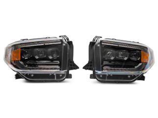Raxiom 14-21 Toyota Tundra CXR Series LED Headlights- Black Housing- Clear Lens