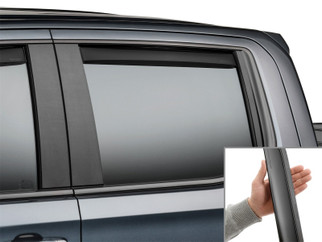 WeatherTech 19-26 Chevrolet Silverado 1500 Rear Rear Side Window Deflectors 2pc - Matte Blk