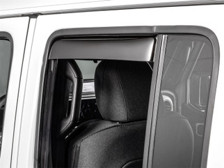 WeatherTech 20-26 Jeep Gladiator JT Rear Rear Side Window Deflectors-Dark Tint