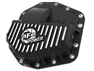 aFe POWER Pro Series Front Diff Cover Black w/ Machined Fins Ford F-250/350 23-26 (Dana M235)
