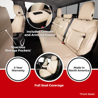 Covercraft 2025 Ford Explorer Leatherette Precision Fit Custom 2nd Row Seat Covers - Black
