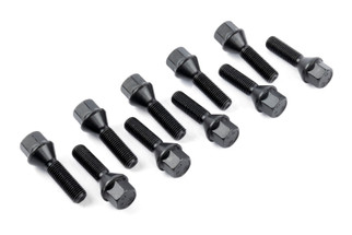 Dinan Lug Bolt Kit Cone Seat M12x32mm - Black (Set of 10)
