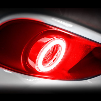 Oracle 05-08 Dodge Magnum Surface Mount LED Fog Light Halo Kit - Red