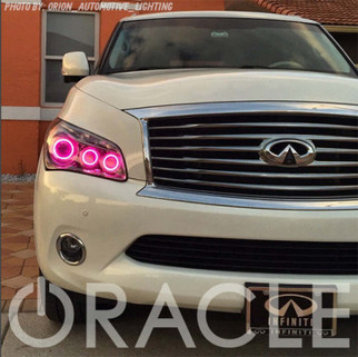 Oracle 11-13 Infiniti QX56 LED Headlight Halo Kit - Red