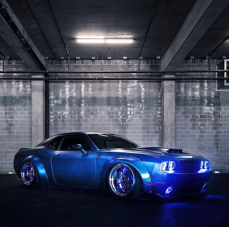 Oracle 08-14 Dodge Challenger LED Projector Headlight Halo Kit - Blue