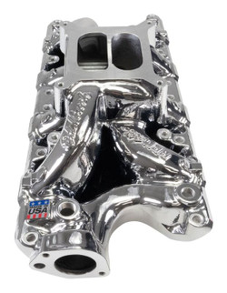 Edelbrock Ford Small-Block 289-302-347 RPM Air-Gap Intake Manifold - Chrome Plasma Finish