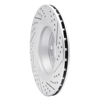 R1 08-15 Audi Tts Quattro Rear Left Drilled & Slotted Geo-Carbon Rotor