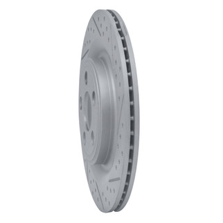 R1 06-15 Jaguar Super V8 Rear Right Drilled & Slotted Geo-Carbon Rotor