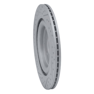R1 06-15 Jaguar Super V8 Rear Right Drilled & Slotted Geo-Carbon Rotor